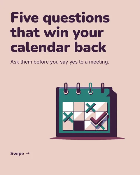 A slide with a drawn illustration of a calendar